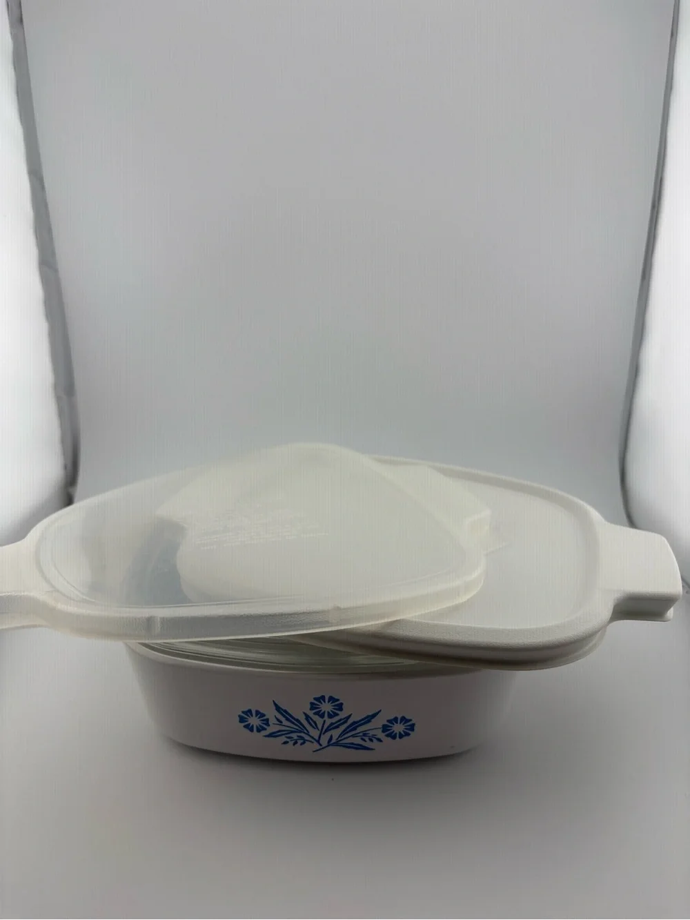 Corningware Blue Cornflower 1 Qt A-1-B with 3 lids